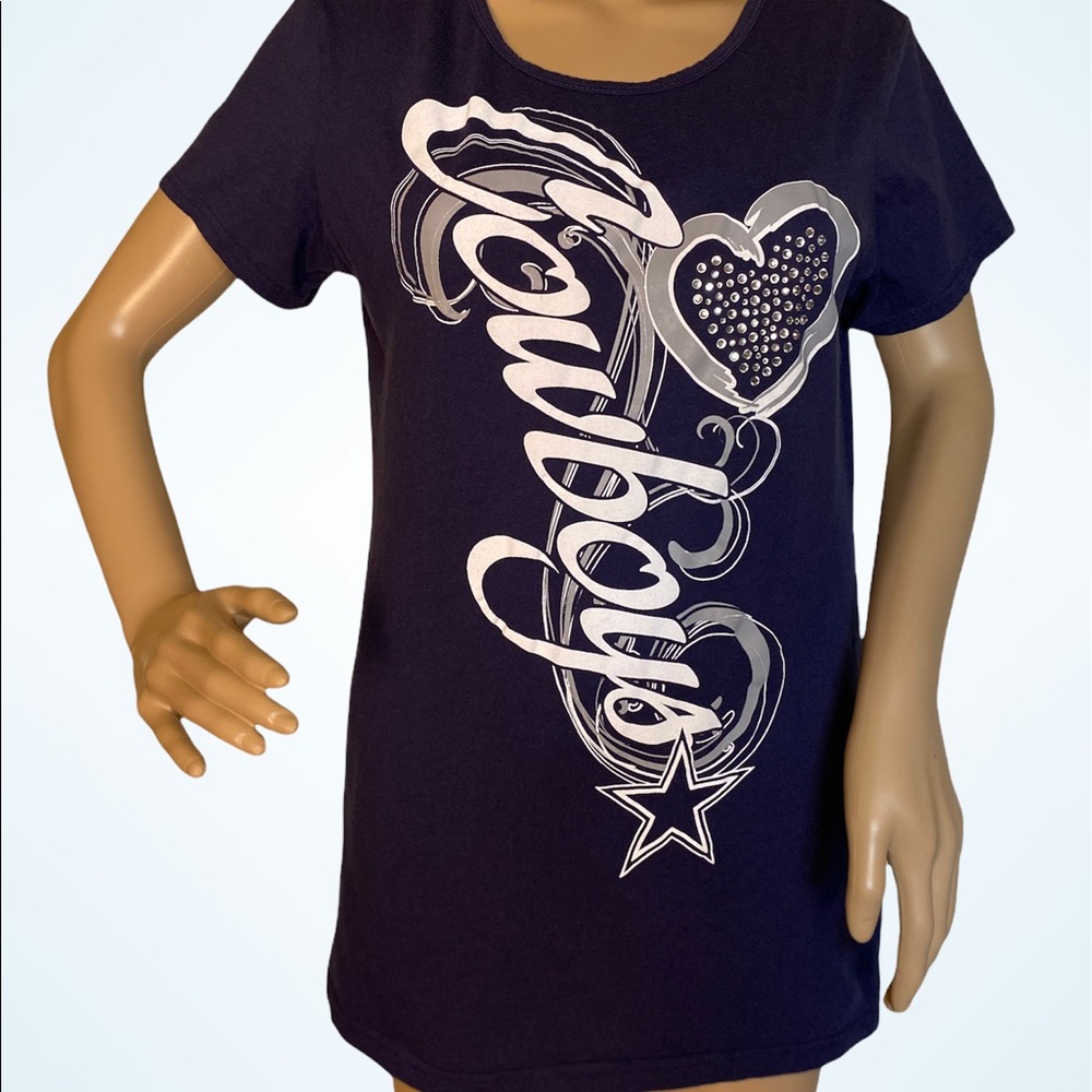 Reebok Dallas Cowboys Embellished Tee Sz Large VCG
